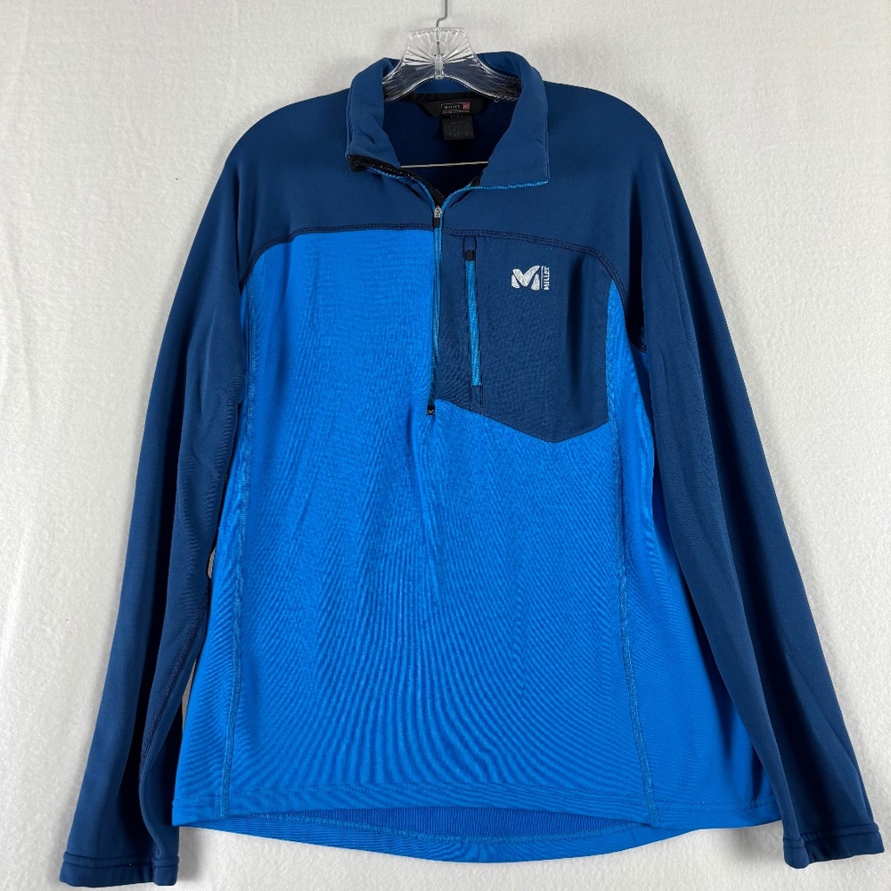 Millet, Women's Athletic Quarter Zip, Track Jacket, Size L, Two Tone Blue